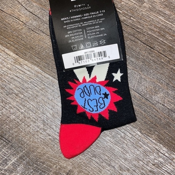 YO Sox Men’s Award I’m Awesome Best Dude Socks size 7-12 - Picture 10 of 11